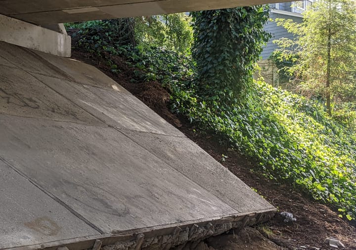 Photograph of an underpass in Downtown Hayward.